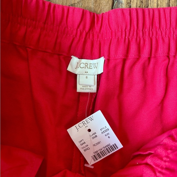 J.Crew Factory 3" Pull-on Red Boardwalk Shorts NEW - Picture 2 of 5
